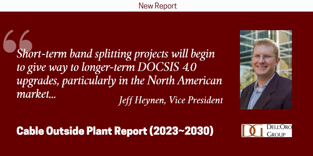 DellOroGroup's tweet image. New Report - Cable Outside Plant Forecast Report (2023-2030) is now available: delloro.com/news/cable-out…
#CableOutsidePlant #TrunkAmplifier #broadbandnetworks #Fiber #DOCSIS #cables