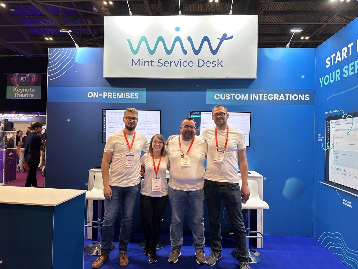 desk_mint's tweet photo. We were very excited to meet everyone at SITS today 🤗See you all tomorrow! 👋
#SITS #SITS2023 #London #ServiceDesk #MintServiceDesk #mintsd https://t.co/SfOOjnU5iq