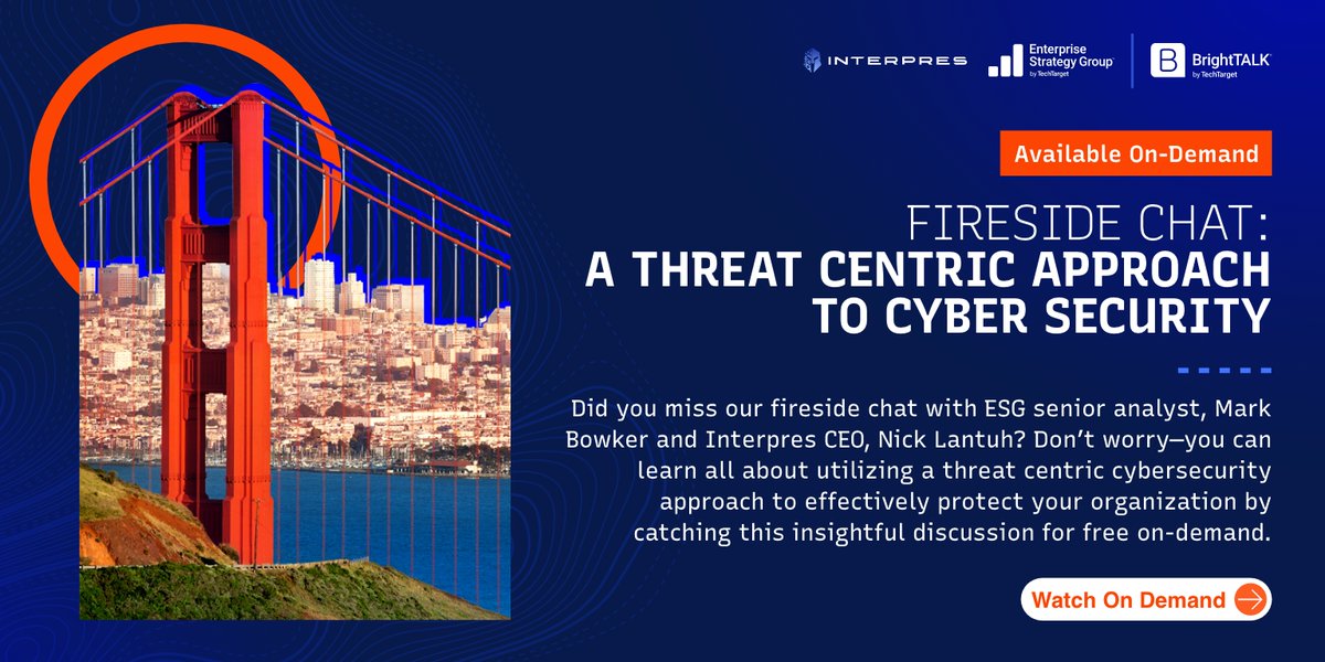 Missed the live #RSAC2023 Fireside Chat: A Threat Centric Approach to Cybersecurity? 

Our CEO, Nick Lantuh discusses challenges security teams face in today’s ever-changing environment and  #exposuremanagement with @esg_global analyst @markbowker.  

🔗brighttalk.com/webinar/a-thre…