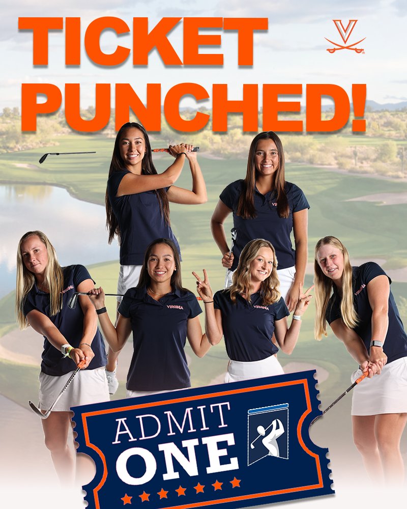 Grayhawk Bound! 
UVA qualifies for the #NCAAGolf Championships.
Great final round (-10/278) for the Hoos to finish 4th at NCAA Westfield Regional!