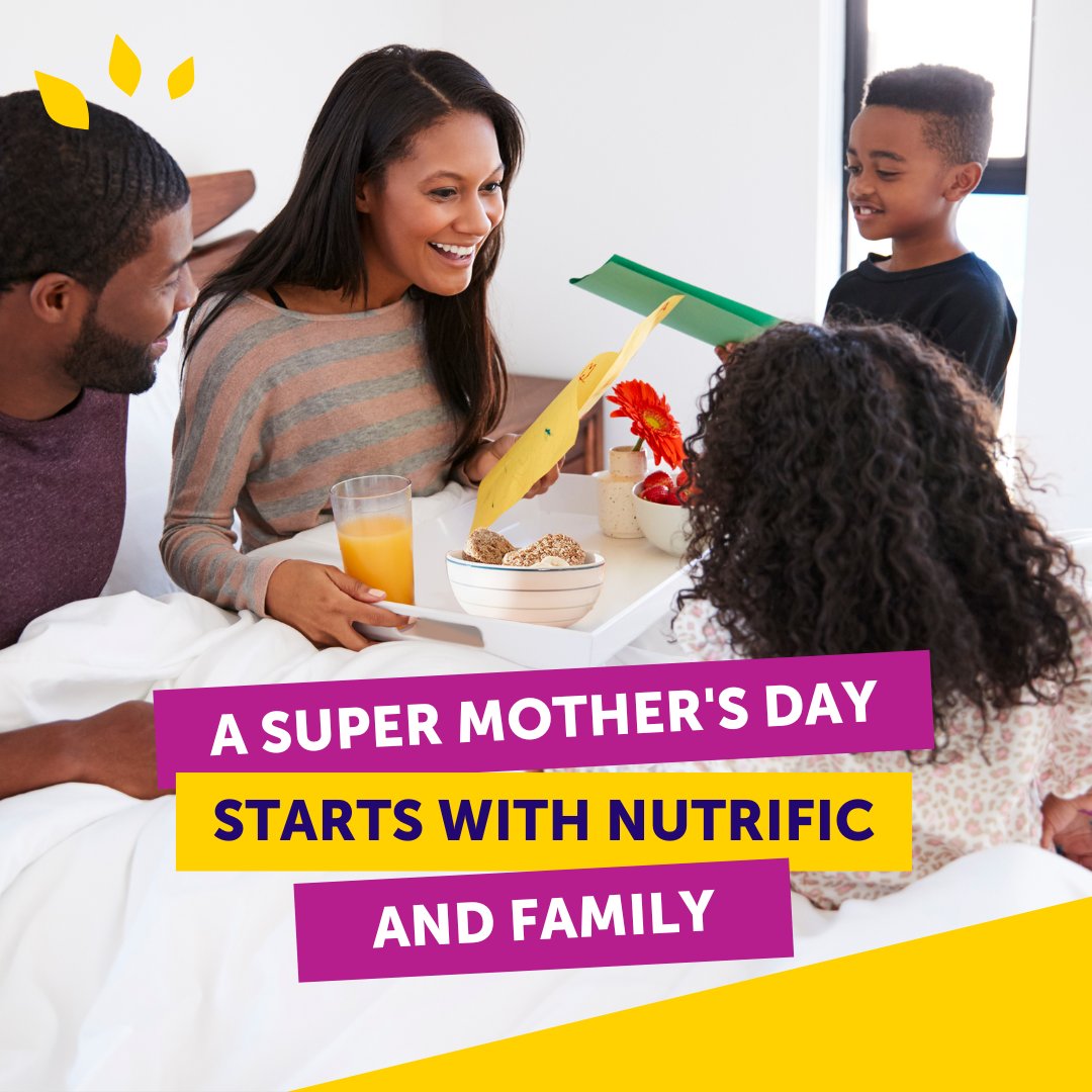 There's no easier Mother's Day Breakfast in
Bed for the kids to whip up than a delicious bowl of
Nutrific!

And they can have LOADS of fun making it as
unique as you are, Mom!

#Nutrific #Breakfast #SuperMornings #Nutrition
#MothersDay #Wholesome #Family