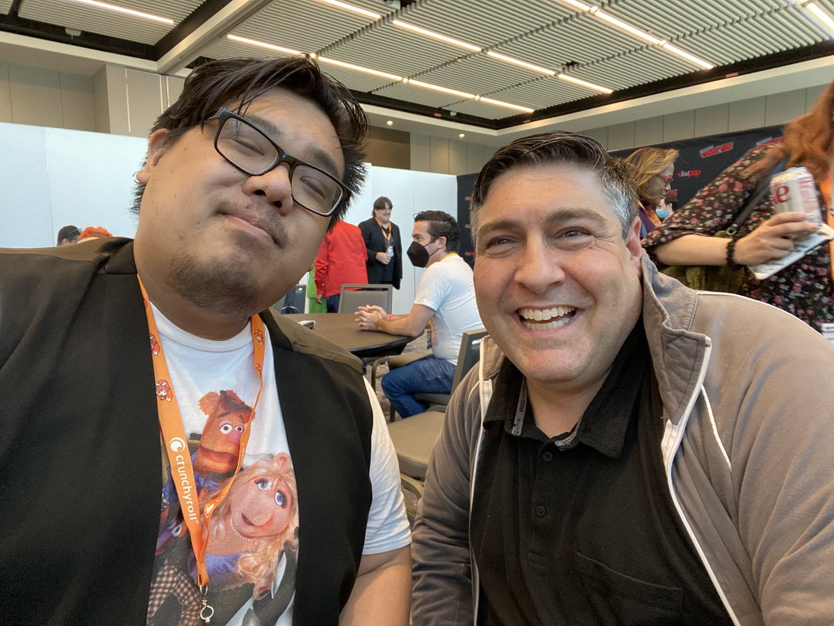 BSilverio20's tweet photo. Just a couple of nerdy dudes from PA with the same middle initial who love @TheMuppets!
Check out #TheMuppetMayhem on @DisneyPlus & my interview with series creator @adamfgoldberg of #TheGoldbergs from NYCC on @slashfilm now! 🦷🎹🎸 https://t.co/iORCOdJnmW