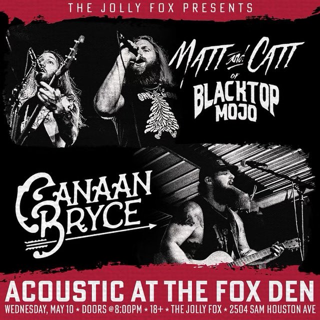We’re switching up our Wednesday night tonight! ⚡️ We have <a href="/mattjimmyjames/">Matt James</a> and <a href="/cattmurtis/">Catt Murtis</a> performing an acoustic set in the fox den with our guy @canaanbrycemusic to kick it off! 🎸 Come out for great music and great drink specials! No tickets needed, regular door entry! 🤩
