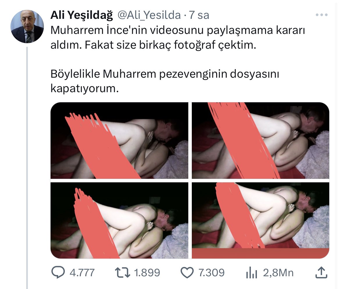 Kaç Saat Oldu? on X: FETÖcü hesapların Muharrem İnce ile ilgili  paylaştıkları görsel veya video Muharrem İnceye ait değil. FETÖnün kaset  siyasetine sırtını dayıyan CHPlilerin gözüne sokun bunu. CHPliler  FETÖcülerle işbirliği yapıp