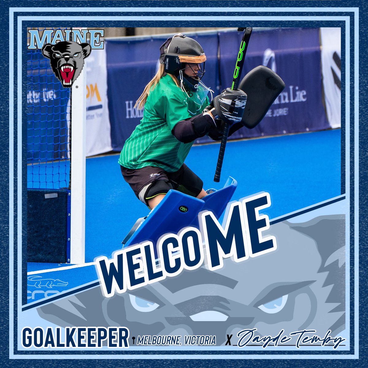 MaineFH's tweet photo. One of Melbourneβs top Goalkeepers is coming to Maine this Fall π€©
Join us in welcoming Jayde Temby to our Black Bear Family π»
#blackbearnation | #bearskill https://t.co/9aoJnTnCQD