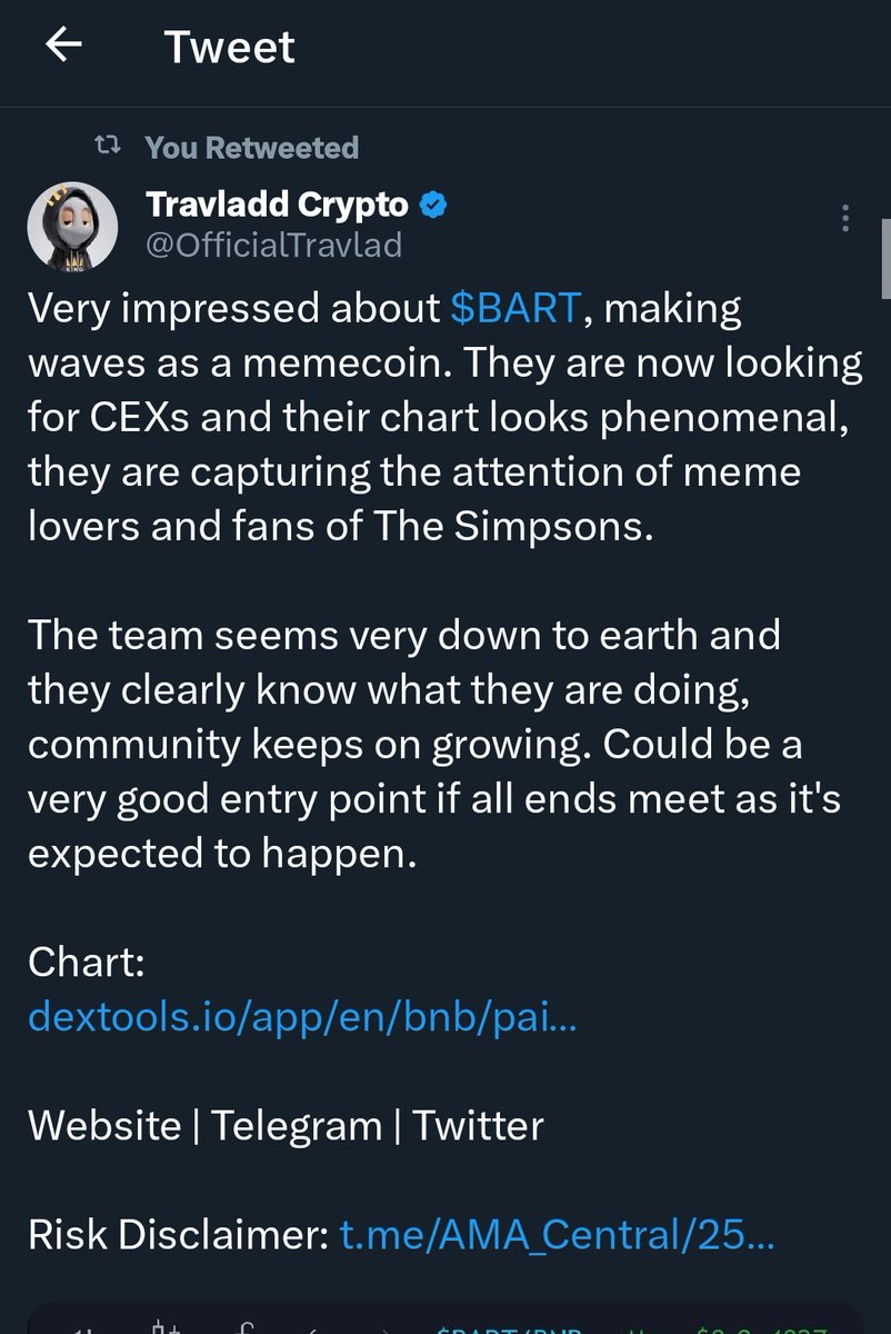 $BART | BNB tweet media