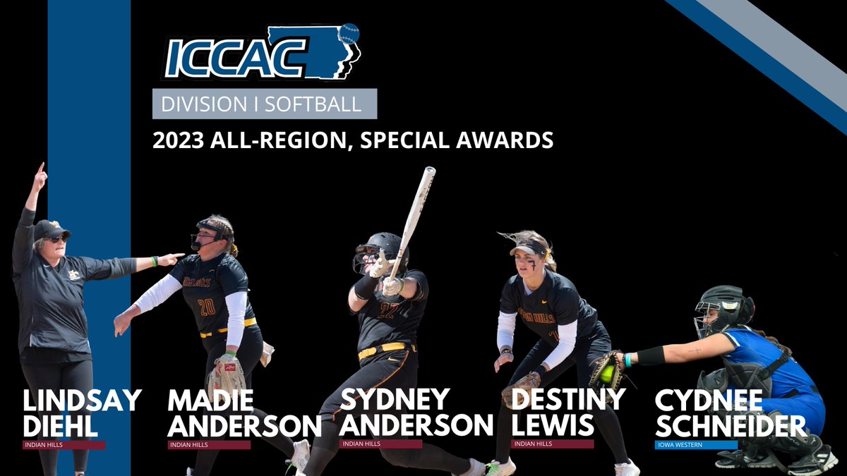 DI SB 🥎
2023 POSTSEASON AWARDS 🏅

Indian Hills put 9⃣ players on the First Team All-Region for Division I Softball. Three Warriors repeated special awards from a year ago.

🔗 bit.ly/3I1Cu1r
#NJCAASoftball 🥎