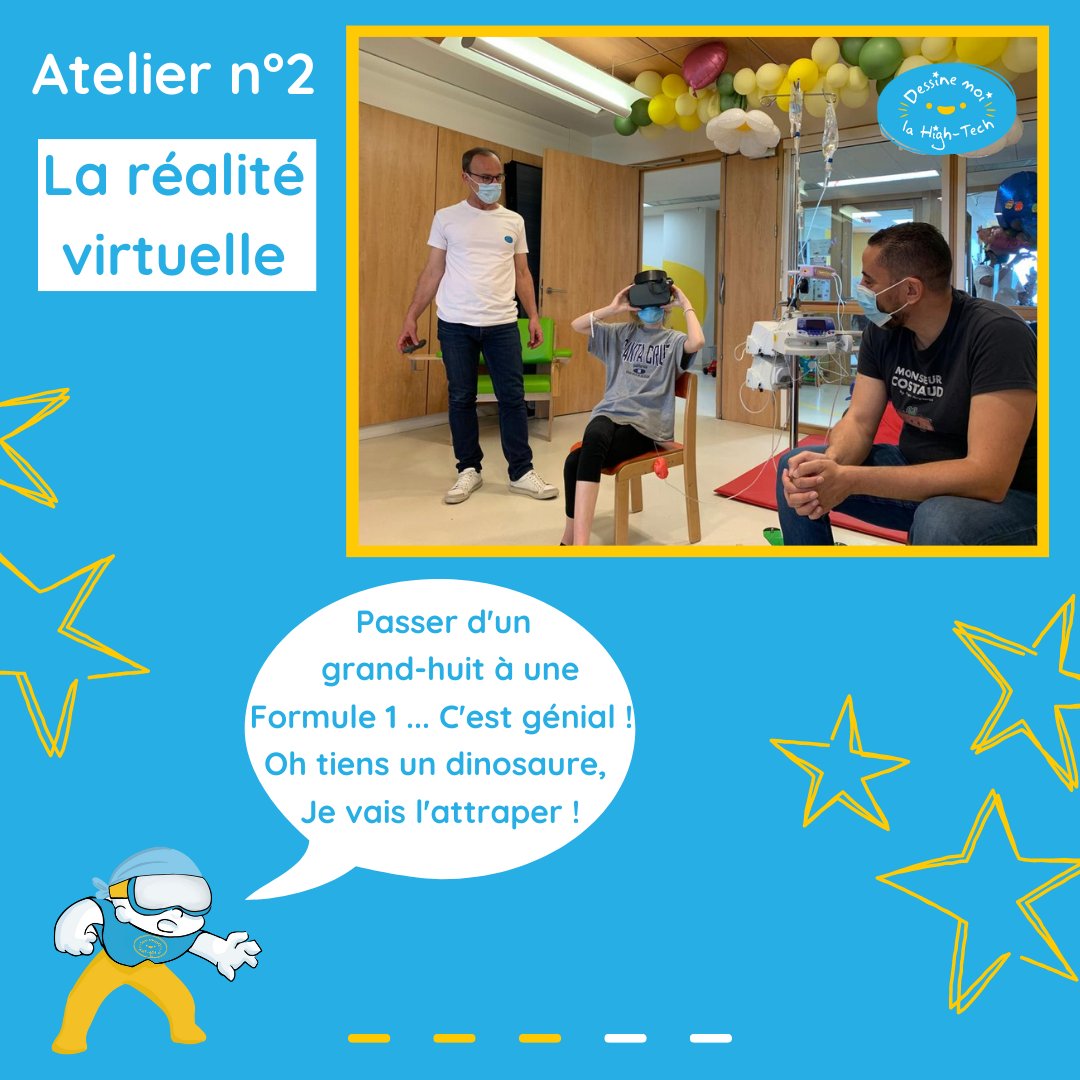 Dessine_moi_LHT's tweet photo. Avez-vous déjà piloté une Formule 1, fait un grand huit en Corée du Sud puis nourri un bébé dinosaure, le tout dans la même journée ?  

Les enfants de l'Hôpital Gustave Roussy l'ont fait ! 💙 https://t.co/rmPqZxy8M7