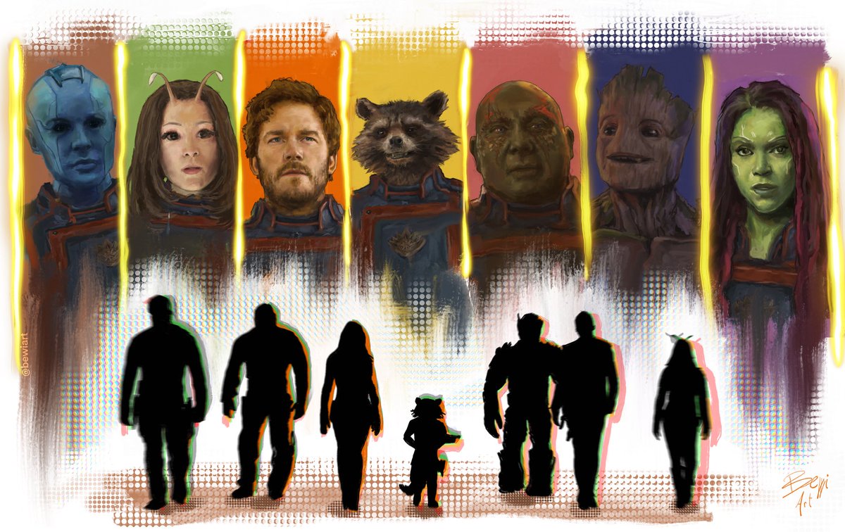 This characters and their dynamics mean a lot to me so I wanted to do a fanart poster of volume 3, the movie was amazing😊❤️ #GuardianesDeLaGalaxia #GuardiansOfTheGalaxyVol3 #GuardiansOfTheGalaxy #JamesGunn #RocketGOTG #starlord #gamora #nebula #Mantis #drax #groot