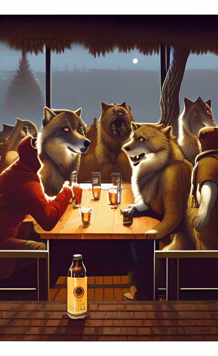 AlberichChilion's tweet photo. Brewery Wolves #Aiart #AiArtwork https://t.co/xFS2ZGOP0h
