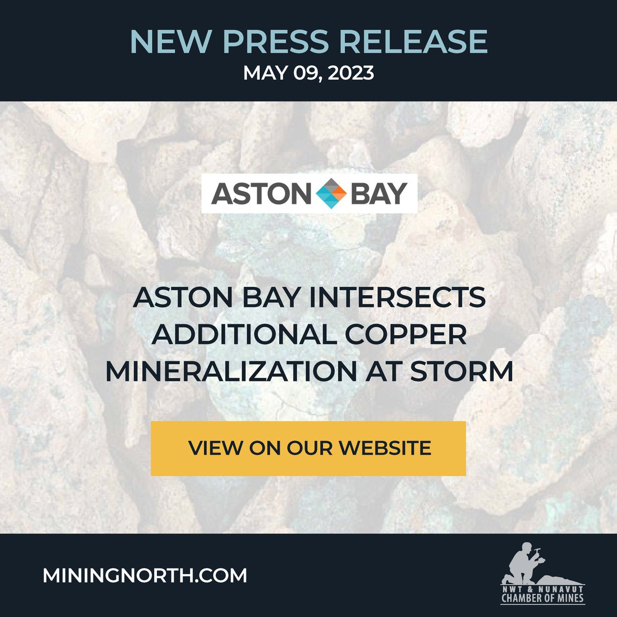 MiningNorth's tweet photo. More Copper has been found at Aston Bay's Storm project on Somerset Island in Nunavut. Copper is important for designing electric cars, solar and wind turbines, which are essential for transitioning to a green economy and achieving #netzero emissions by 2050. #Copper #MiningNorth https://t.co/UHw1MiG4DF