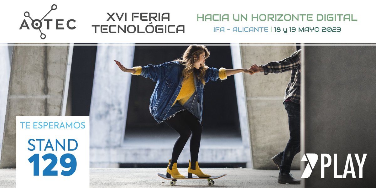 7PlayOficial's tweet image. ¡Comienza la cuenta atrás! ⌛️
La próxima semana estaremos en la XVI feria tecnológica #AOTEC, donde nos encontraremos con partners, colaboradores y empresas del sector de las #telecomunicaciones😃.

¡Nos vemos en el Stand 129! ¡Te esperamos allí!

#7Play #telecos #operadores