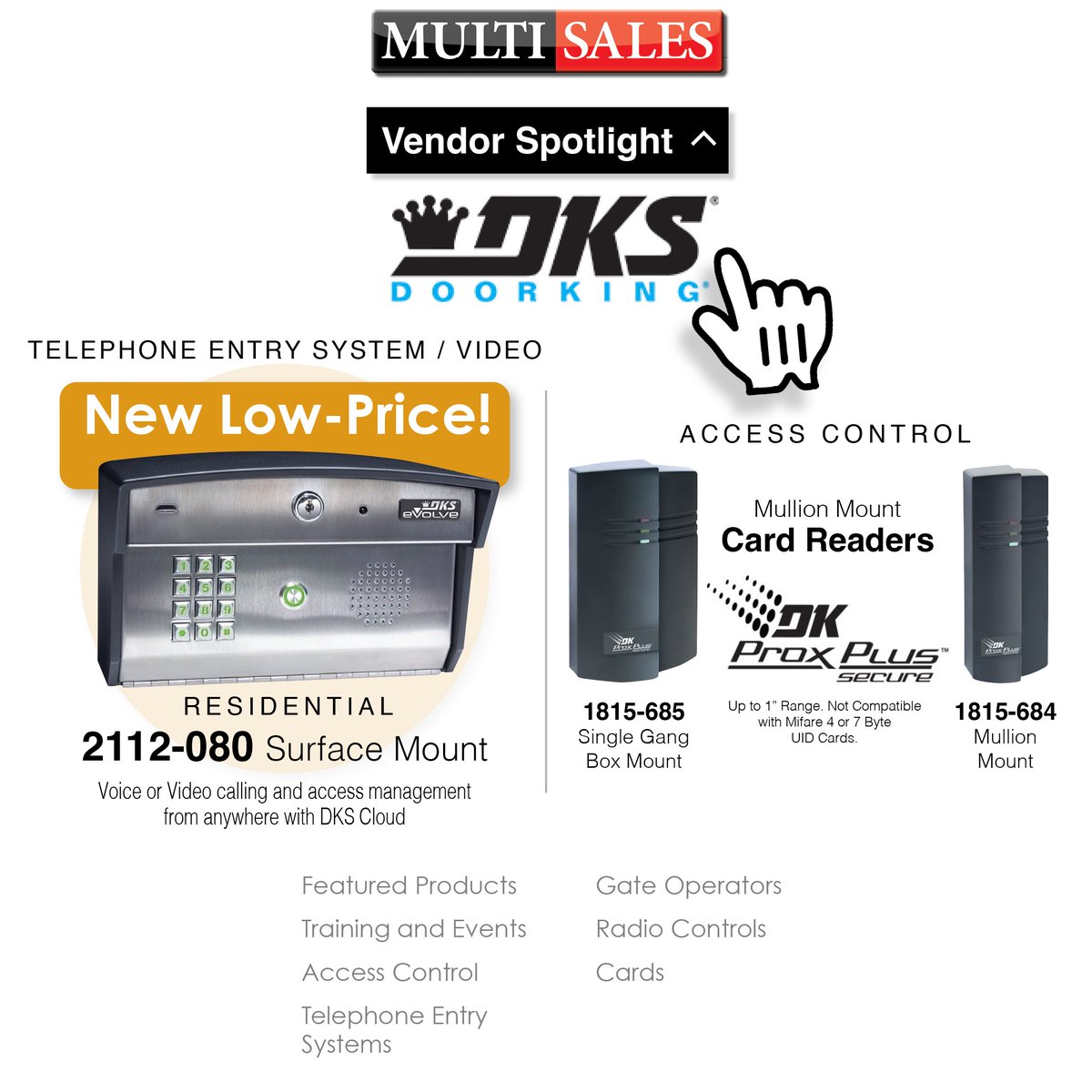 Multi Sales: DKS Vendor Spotlight! New Low Price on 2112-080. Check out the DK Prox Plus.  #MultiSales #YourOneStopShop