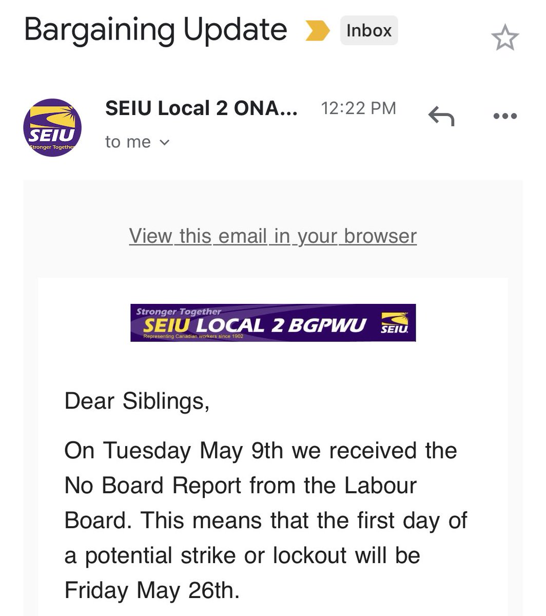 ONA_StaffUnion's tweet photo. It’s official. We have received a No Board Report in our negotiations with ONA. We’re united behind a shared goal: fairness and respect. On Friday, negotiations continue and we hope ONA is ready to come to the table to reach a negotiated deal with their staff. #canlab #onlab https://t.co/pIZsp6e8YR
