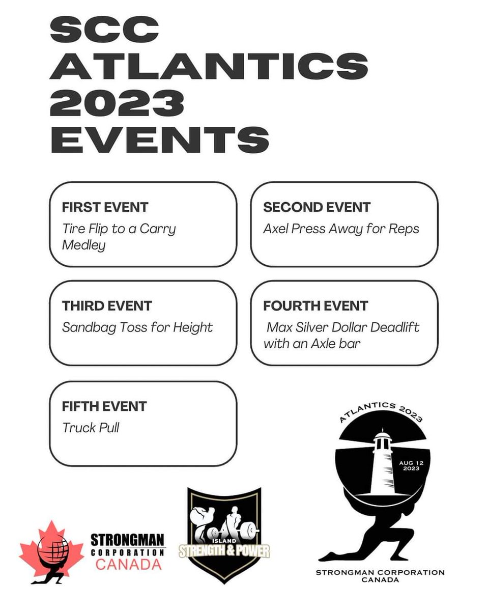 Island Strength &amp; Power presents the SCC Atlantics 2023 on Saturday, August 12th!