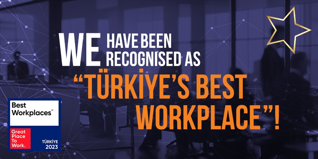 We have taken our place among 'Türkiye's Best Workplaces™”, including companies that make a difference in employee experience, which is announced every year with the analysis carried out by @GPTW_TR which is a global authority on corporate culture and employee experience!