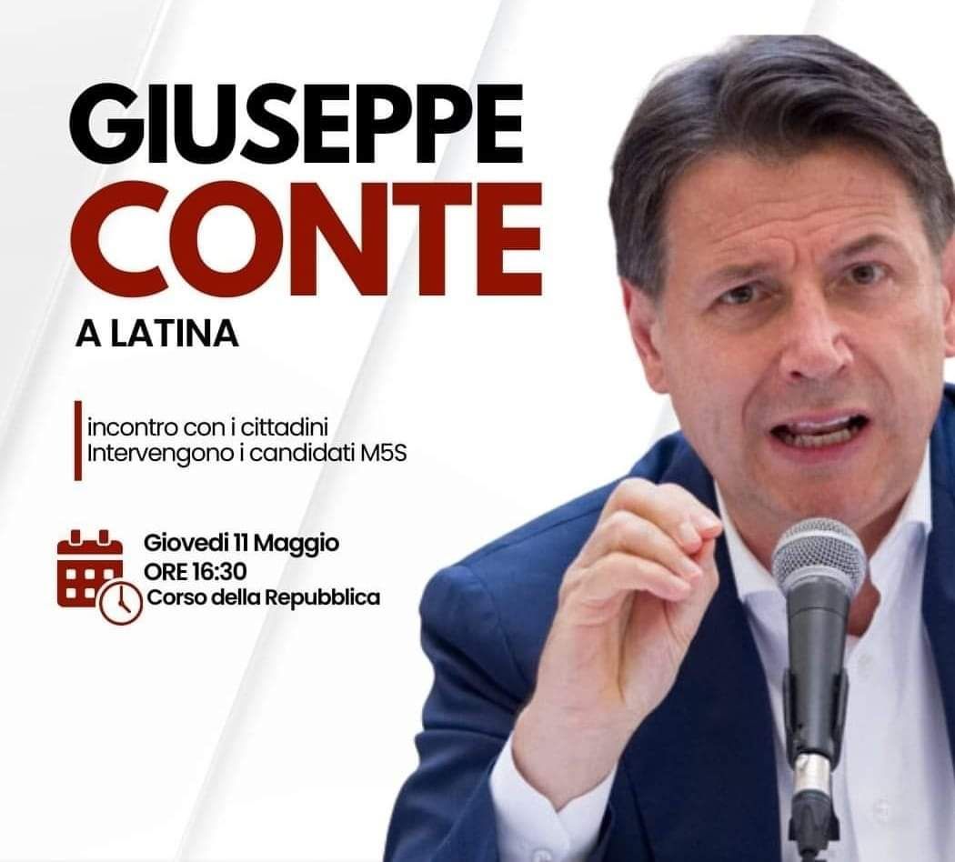 Il MIGLIOR POLITICO 
vivente,
#IlMioPresidente
Domani, 11 Maggio  sarà a Latina
 Incontro con i cittadini