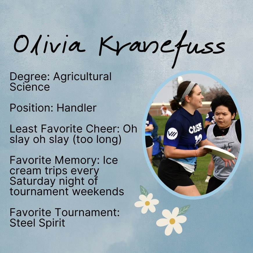 CrisisUltimate's tweet photo. Last but not least we have Olivia💖💖💖Olivia transferred to Penn State after her sophomore year and we are so glad she did! 🥳We will miss her so much but we know she’ll do some amazing things🤩❤️‍🔥✨#glutenfree #bathroombed https://t.co/ZiZpoyjCph