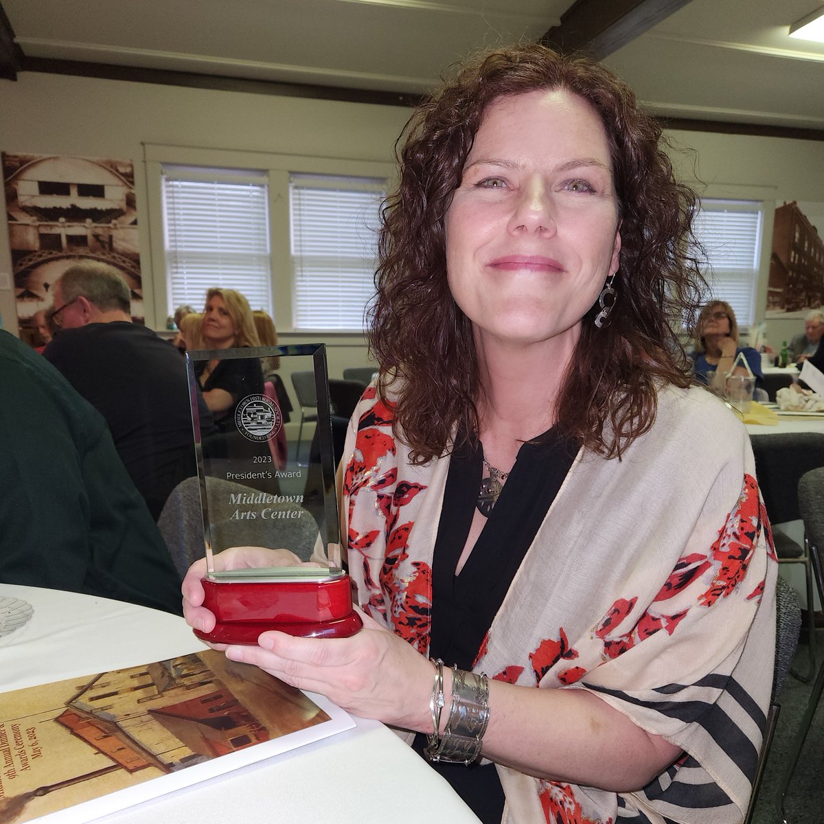 The MAC was given the President's Award at the Middletown Historical Society's Annual Dinner and Awards Ceremony, honoring the Artists of Middletown!
Our Executive Director, Kate Dykes, accepted the award on behalf of the MAC. Thanks for supporting arts in Middletown!