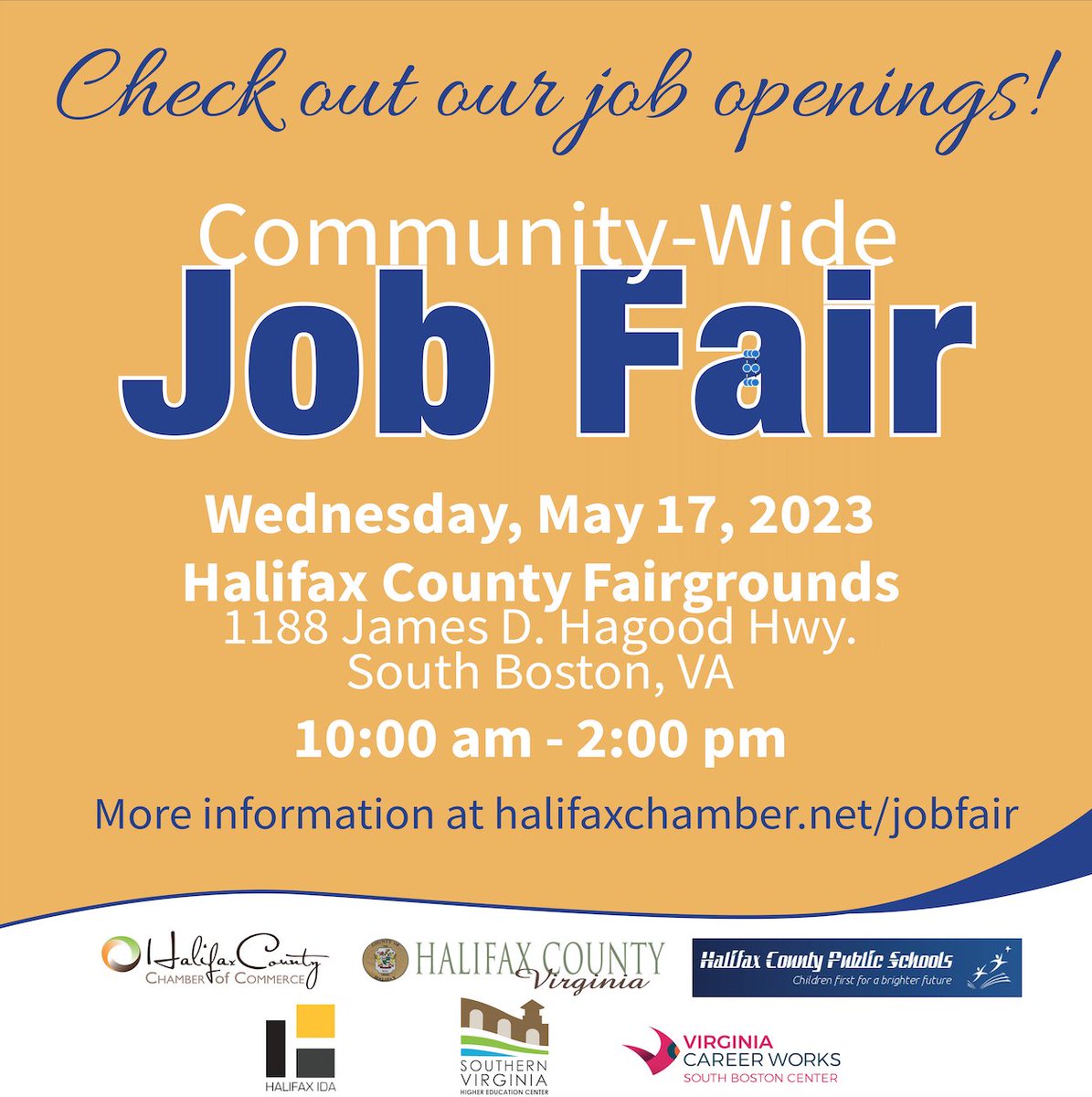 FosterFuelsInc's tweet photo. Join us on Wednesday at the Halifax County Fairgrounds where we're joining local businesses to hire local talent. Make sure to bring plenty of resumes! https://t.co/IzZtrnD3VZ