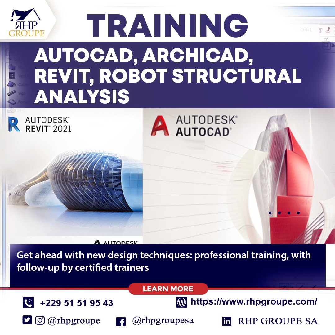 OshunaGroup's tweet photo. Beginner or an aspiring professional, we offer professional engineering courses that meet the requirements for infrastructure knowledge. Contact us; 

📌 ☎️ +22951519543⁠
📌 https://t.co/i7M4yZtXy3

#rhpgroupe #usa #canada #cotonou #AutoCAD #revit #ArchiCAD #structuralanalysis https://t.co/ji9Gw52MzA