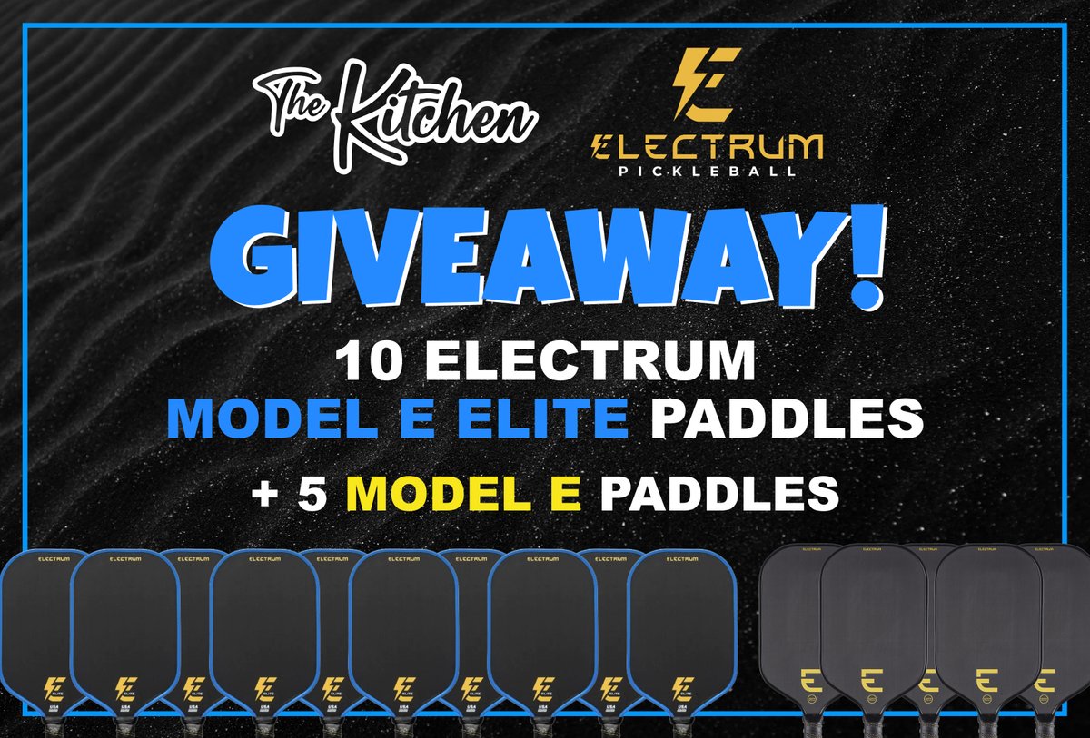 TheKitchenPB's tweet photo. ELECTRUM ELITE GIVEAWAY ⚡️ —   We are excited to partner with Electrum to give away TEN of the BRAND NEW Electrum Elite paddles + FIVE Electrum Model E paddles. Yep, that's 15 paddles! 😲

- Follow steps 1-3 below to enter -  
1. FOLLOW 👊
@TheKitchenPB
@electrumpb https://t.co/dBWey8ixeJ