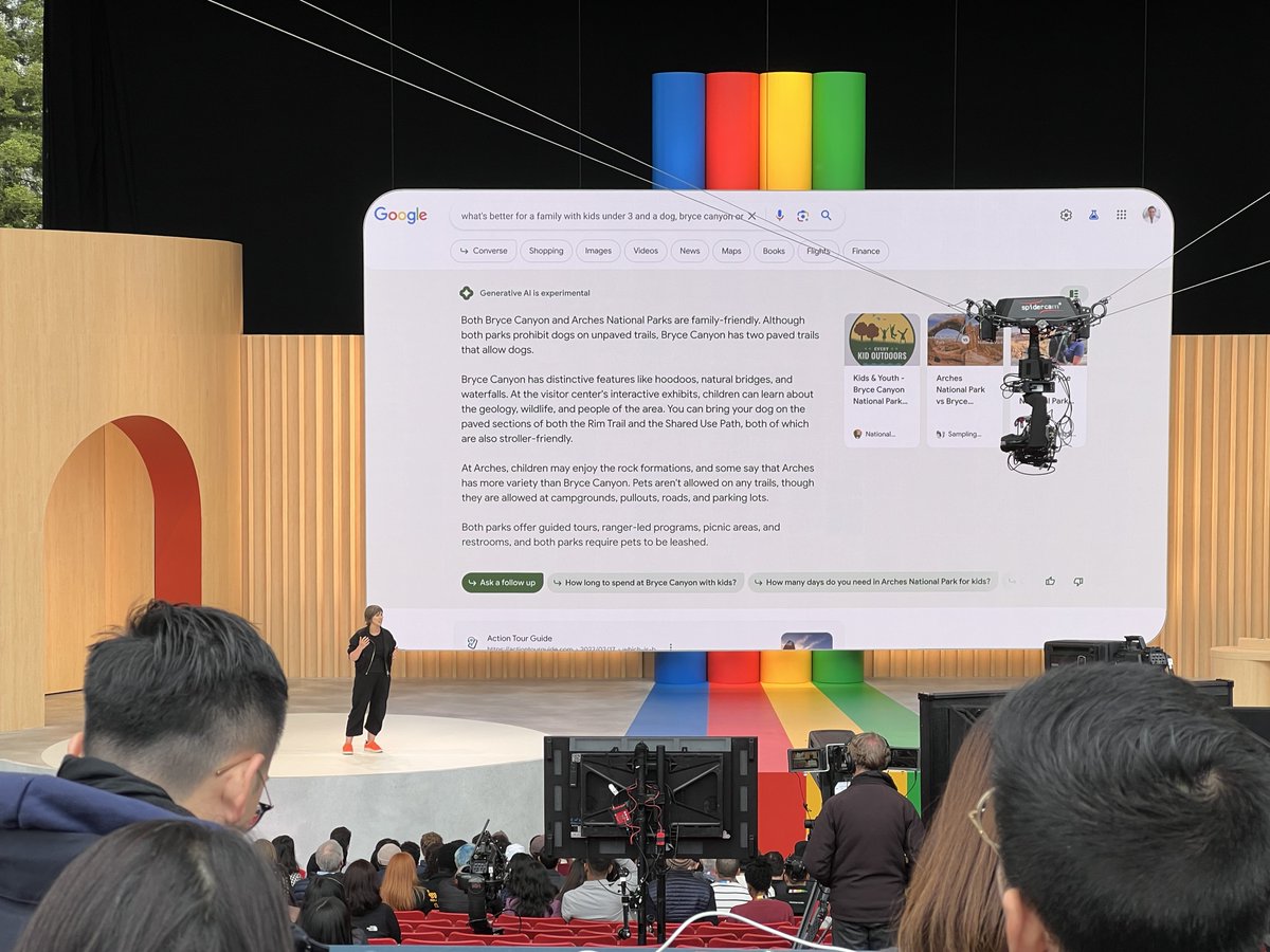 Google just announced the biggest change to search in years.

What's it like to use?

Here's my first look <a href="/washingtonpost/">The Washington Post</a> of the AI-infused Search Generative Edition (SGE): washingtonpost.com/technology/202…

I found the approach thoughtful. But don't ask it to make cookies. #GoogleIO #AI
