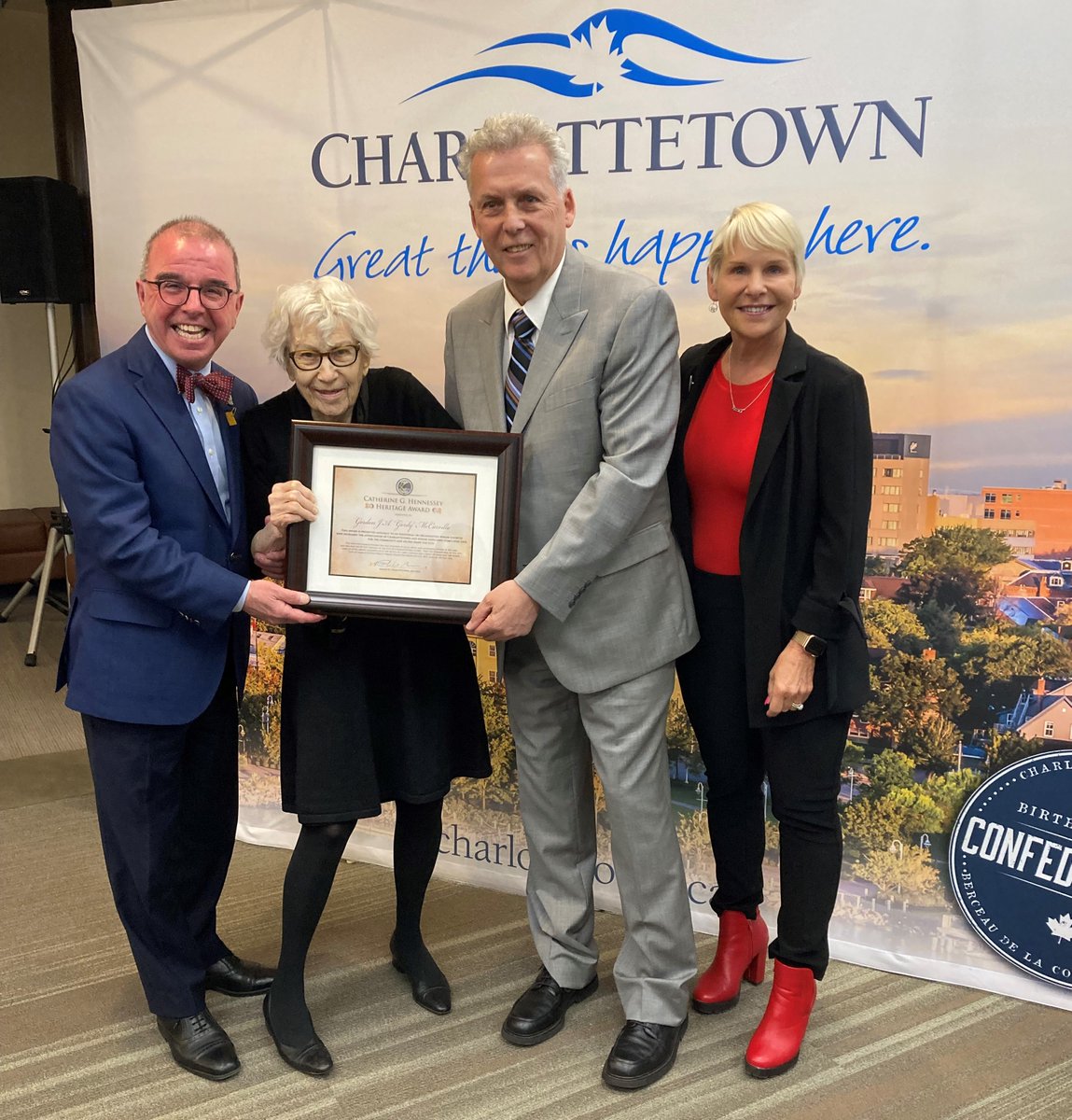 Historian Gordy McCarville received the Catherine G. Hennessey Award as the City celebrated Heritage Day on Tuesday, May 9, with a Heritage Awards ceremony honouring citizens who have worked diligently to preserve and celebrate the City’s heritage.

Visit charlottetown.ca/news/current_n…