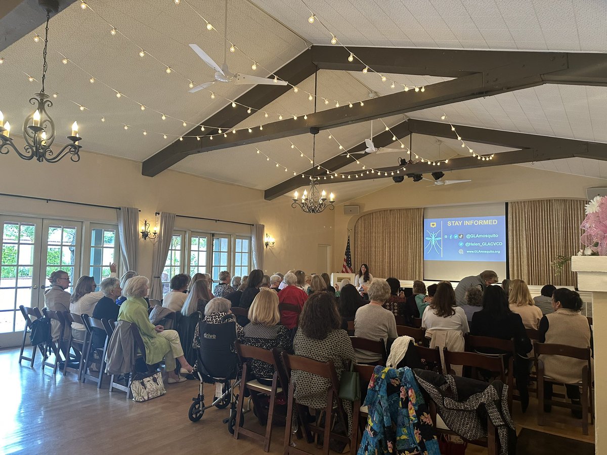 Helen_GLACVCD's tweet photo. Last Thursday I had the opportunity to present on mosquito prevention and protection at the La Cañada Thursday Club. Thank you to the lovely hosts for having @GLAmosquito share valuable information and resources. https://t.co/3pMroX5j9K