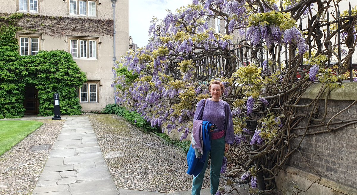 When you outfit totally matches your surroundings although that was absolutely NOT your intention. However, a useful chameleon tactics for the future!Beautiful wisteria @SidneySussex