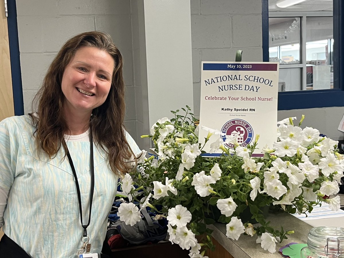 Happy Nurse Day to our favorite, Mrs. Speidel.  Always a team player who gives her best to our students every single day!  Thank you!  <a href="/NASHUASCHOOLS/">NashuaSchools</a> #OneNashua