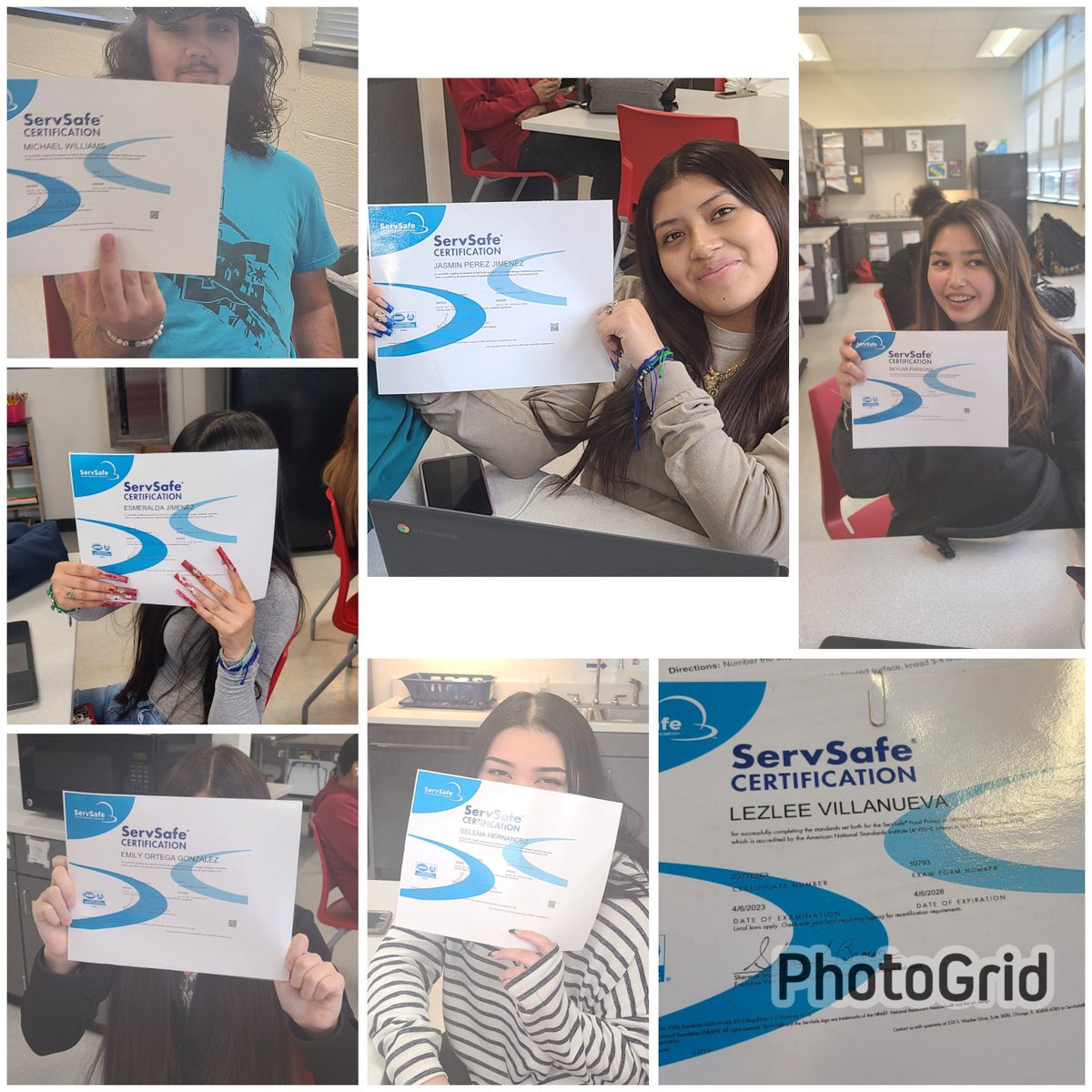 I'm happy to present our newly awarded Servsafe Food Protection Managers. #HardWorkPaysOff <a href="/GrahamRedDevils/">Graham High School</a>