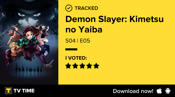 DjSPyindamix's tweet photo. I've just watched episode S04 | E05 of Demon Slayer: Kimetsu no Yaiba! https://t.co/XqbYNBS8yV #tvtime https://t.co/GFilxQjdsV