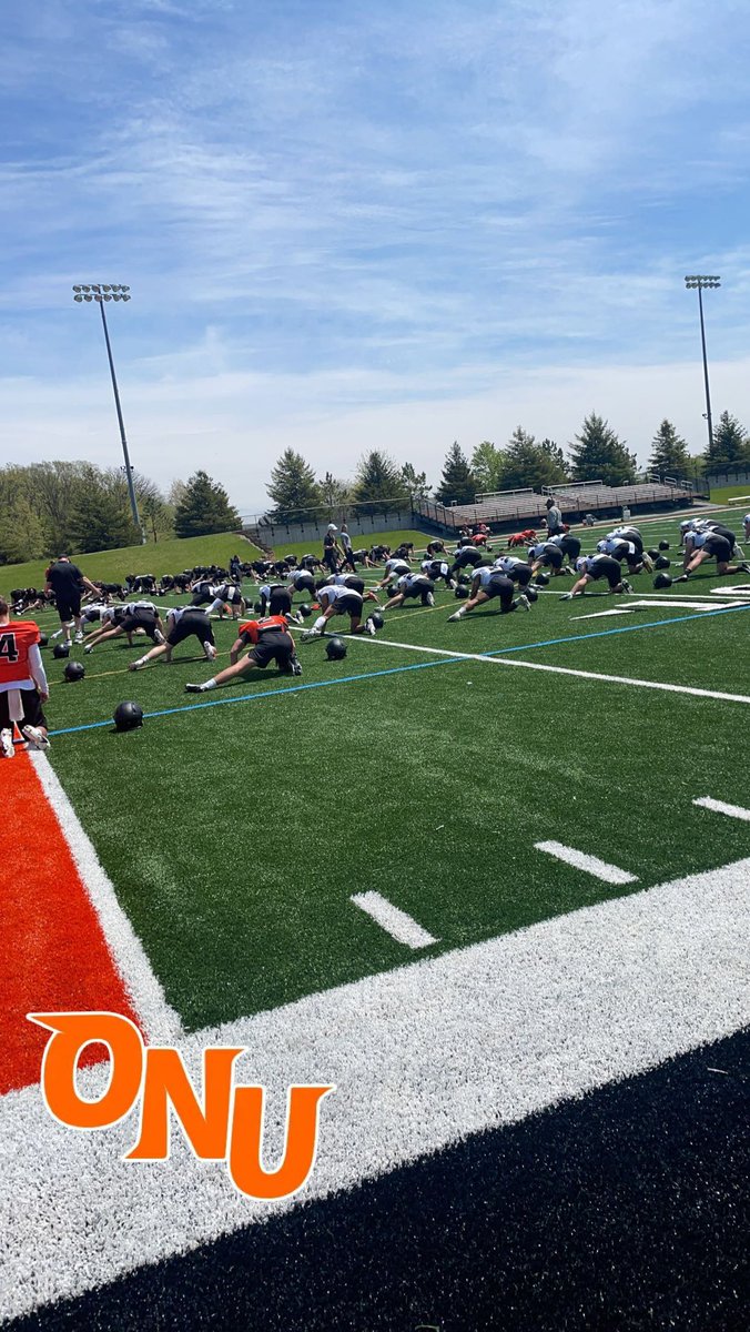 Had a great day watching the ONU spring game. Cant wait to get started!🟧⬜️⬛️ <a href="/coachDeanPaul/">Dean Paul</a> <a href="/CoachHedden/">Chris Hedden</a>