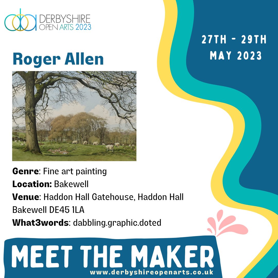 DerbyshireOArts's tweet photo. Meet the Maker: Roger Allen
“I am a painter working in watercolour and oils. Although most of my work is landscape based, I also produce still life, urban, industrial and more unusual narrative paintings.”
#rogerallen #bakewell https://t.co/6EOH6IG4g5