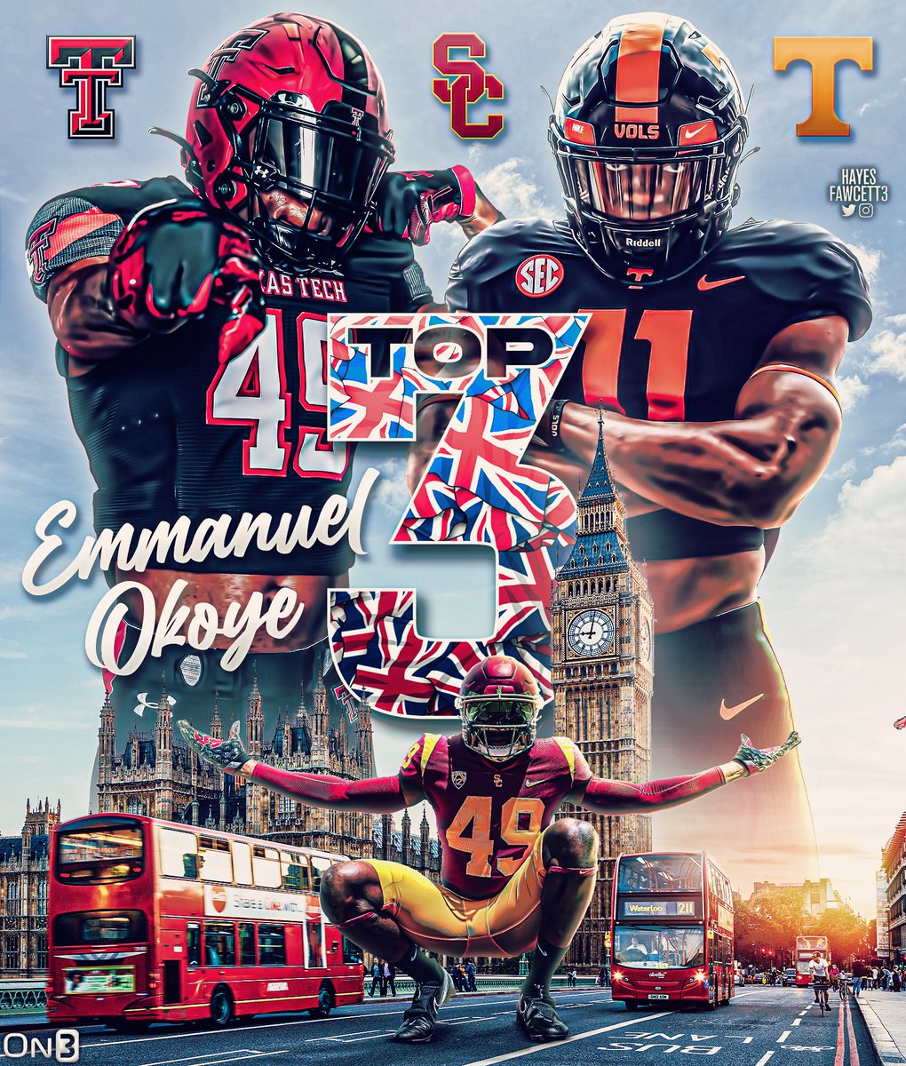 Hayesfawcett3's tweet photo. BREAKING: Four-Star EDGE Emmanuel Okoye is down to 3️⃣ Schools!

The 6’5 230 EDGE attends NFL Academy in England 

Where Should He Go?👇🏽

https://t.co/Fnqb2U6Ulf https://t.co/t91uahyu2R