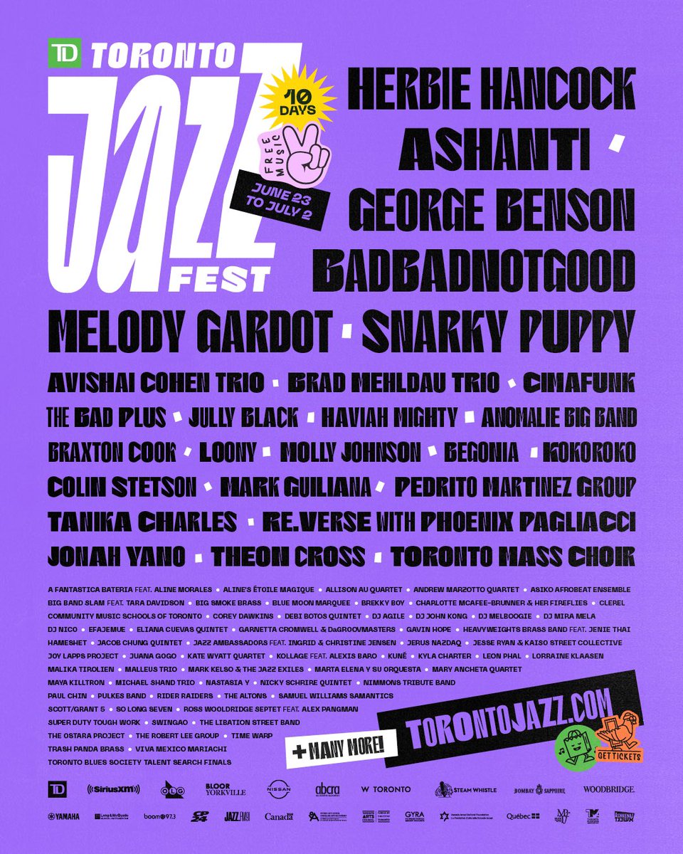 🤩 Full Schedule and Lineup is HERE! To learn more about the Artists, view daily schedules, search for programming by genre, or see our festival site map, check our website at torontojazz.com. #torontojazz #summerfestival #torontosummer #livemusic