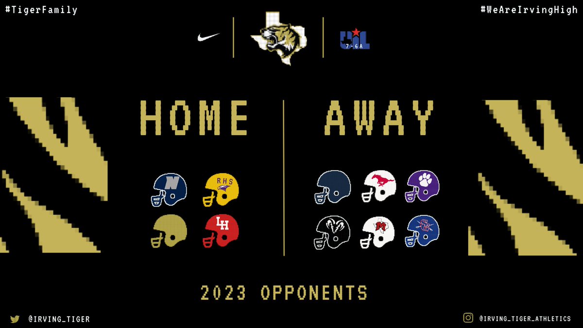 Schedule Drops 5.15

#TigerFamily #WeAreIrvingHigh #District76A #TexasTornadoDesigns #NewTheme