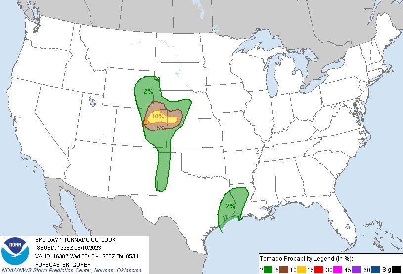 wheelieweather's tweet photo. Day 1 SPC outlook Enhanced Risk over Northeast #Colorado into portions of #Kansas and #Nebraska with a 10% tornado risk for #Sterling #FortMorgan 15%wind risk and 30% hatched hail risk. #Denver #Aurora #Thronton #Loveland #Cowx #Kswx #Nebwx #wxtwitter https://t.co/nimZbzznDk