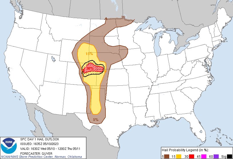 wheelieweather's tweet photo. Day 1 SPC outlook Enhanced Risk over Northeast #Colorado into portions of #Kansas and #Nebraska with a 10% tornado risk for #Sterling #FortMorgan 15%wind risk and 30% hatched hail risk. #Denver #Aurora #Thronton #Loveland #Cowx #Kswx #Nebwx #wxtwitter https://t.co/nimZbzznDk