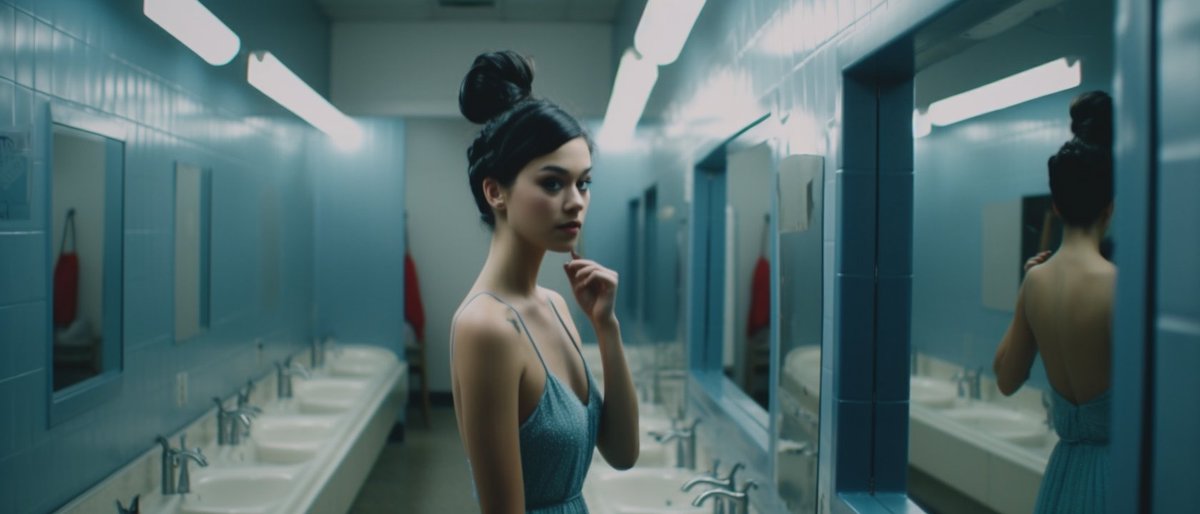 CarloMoss's tweet image. Two more scenes from an imagined #MPGIS movie. Mackenzie in the opening bathroom scene and lighting Brittnay&apos;s car on fire
(2/2)