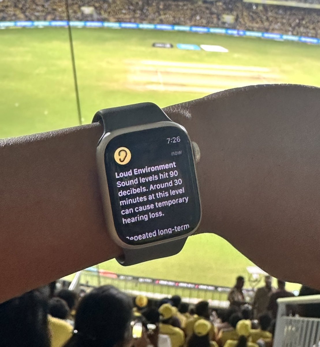 Gaurempire1's tweet photo. When @msdhoni comes to the crease at Chepauk 💛🔥

#CSKvsDC https://t.co/RdYa1BIjkZ