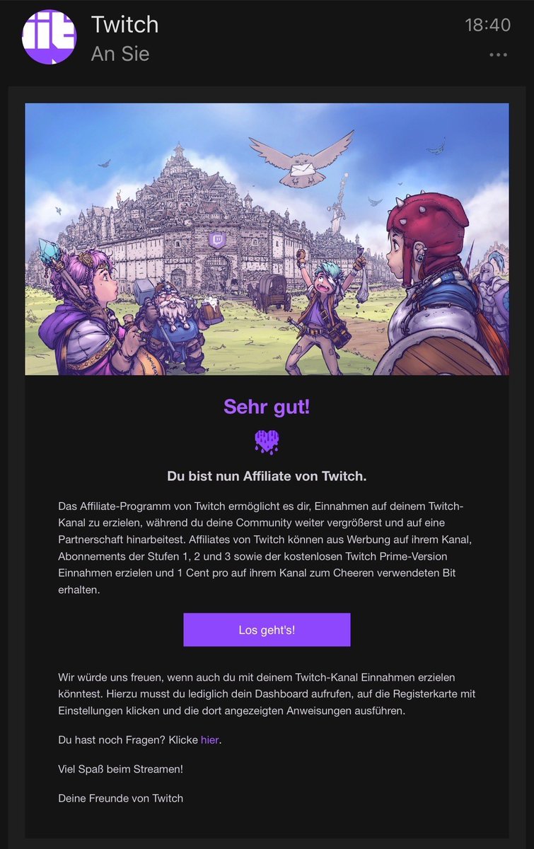 Nicht mal zwei Wochen - ganz passabel, oder? 1000 💘 an alle, die reingeschaut haben. #twitchaffiliate #TwitchDE