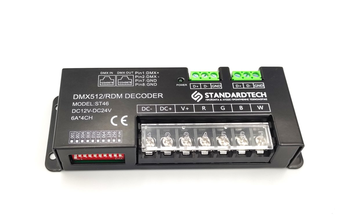 StandardtechG's tweet photo. Light up your stage with the Standard Tech DMX 512/RDM Decoder 4 Channel RGBW ST46 LED controller! 🌟 Say goodbye to flickering lights. Control RGBW fixtures. Perfect for TV studios and events. Get yours today! #LEDcontroller #flickerfree #DMX512"
https://t.co/6n0jZgADoL https://t.co/nblCsdomjP