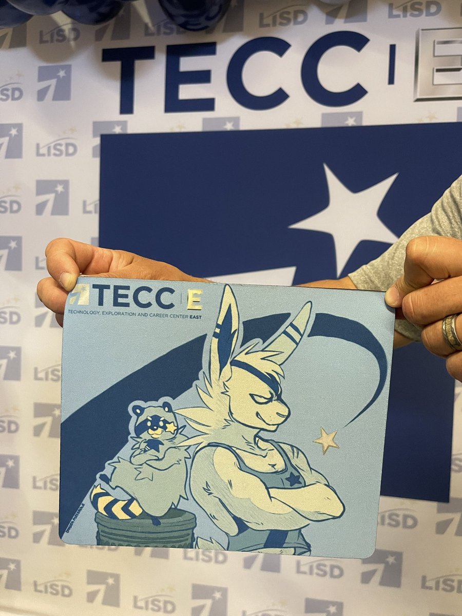 TECCeast's tweet image. We are the TECC East Battle Bunnies! After finding (and releasing) a bunny in the Auto shop at our campus, we discovered our mascot! Thanks to @codeofdesign for designing our mascot!