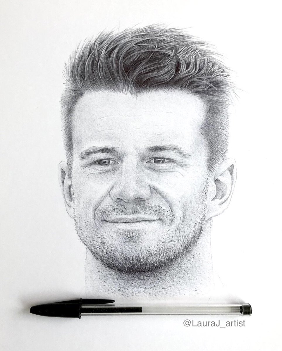 A recent sketch, in ballpoint pen, of Nico Hulkenberg 🖊

<a href="/HulkHulkenberg/">Nico Hülkenberg</a> 
<a href="/HaasF1Team/">TGR Haas F1 Team</a> 

#F1 #HaasF1