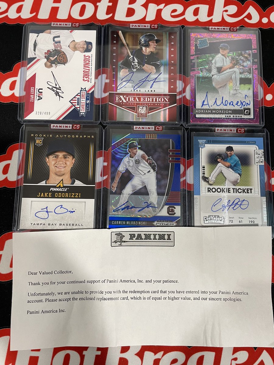 RedHotBreaks's tweet photo. I have been waiting on a redemption from Panini for a 2015 NT baseball Pete Rose die cut auto /25. 

No sir, enjoy these hits as a replacement. https://t.co/o3nHXpusxC