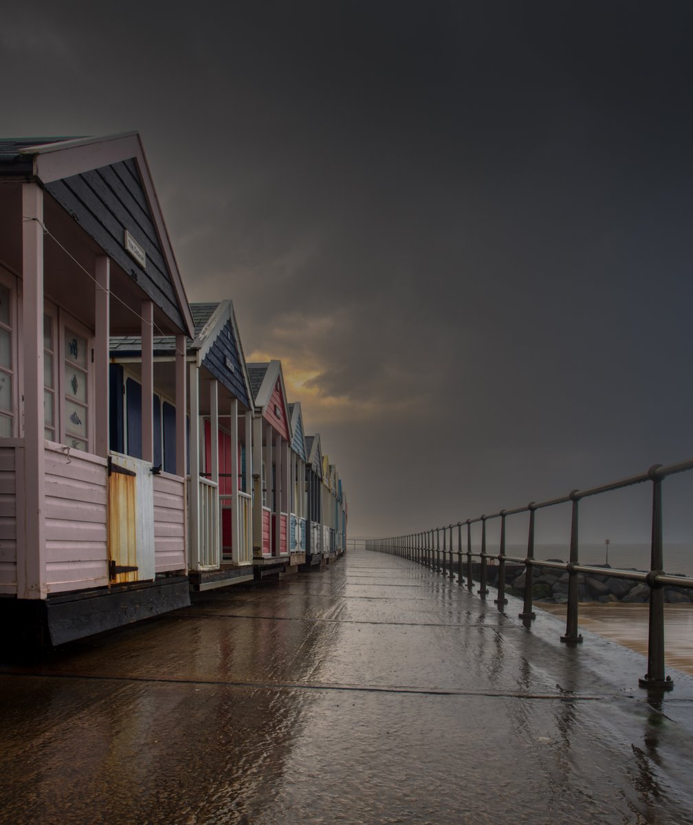 On Southwold beach and the rain came down, a lot!  Hopefully, this was worth getting soaked through for...

#landscapePhotography #WetThroughToMyPants #Southwold