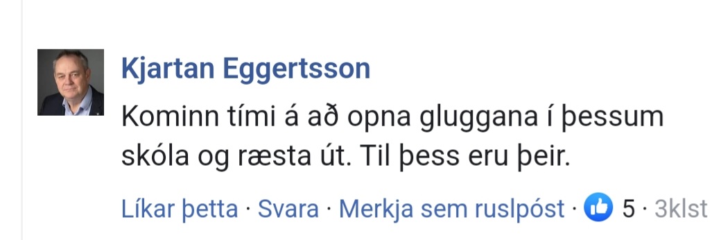 HelenaGudrun's tweet photo. Ohh bara ef einhverjum hefði dottið í hug að opna gluggann fyrir 3 árum. Hvar var Kjartan þá?! https://t.co/OEUjQ8Qhu8