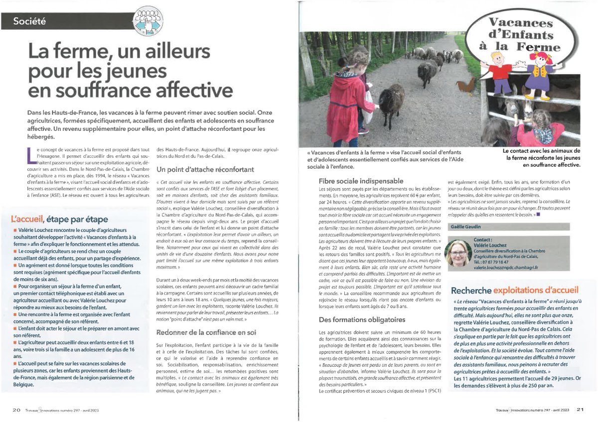 29 jeunes accueillis alors que la demande s'élève à plus de 250 par an. Les #Vacances d'enfants à la Ferme propose une autre forme de diversification pour le monde agricole. + info: Valérie au 07 87 79 18 47
<a href="/hautsdefrance/">Région Hauts-de-France</a>